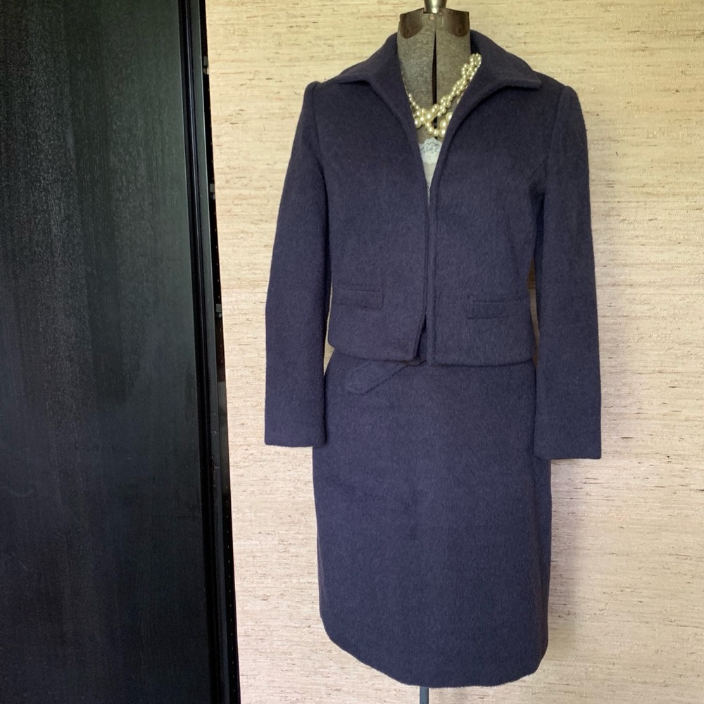 TOCCA Purple Alpaca/Wool Skirt Suit - Size 4